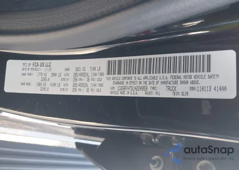 2020 Ram 1500 Limited 4X4 5'7 Box from USA, damaged, VIN 1C6SRFHT5LN224959